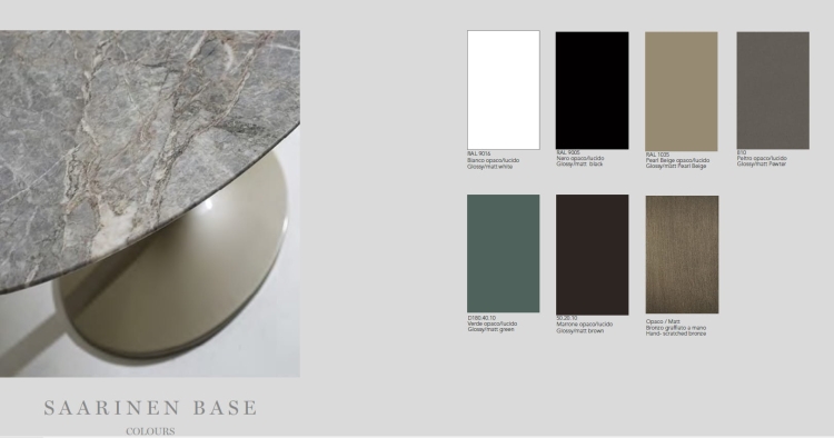 Kolory podstawy stolika