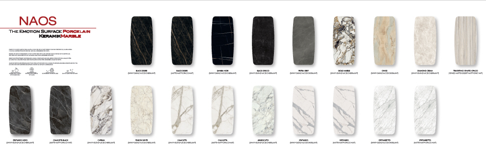 Keramika Marble do stołów marki NAOS